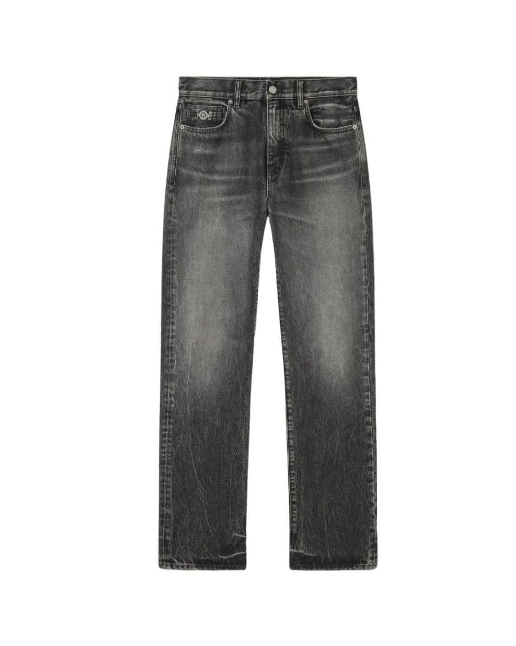 Versace Gray Straight Jeans for men