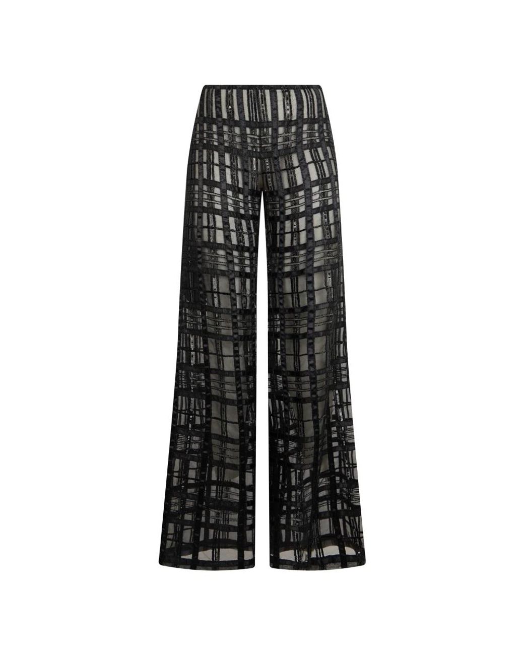 Alberta Ferretti Gray Wide Trousers