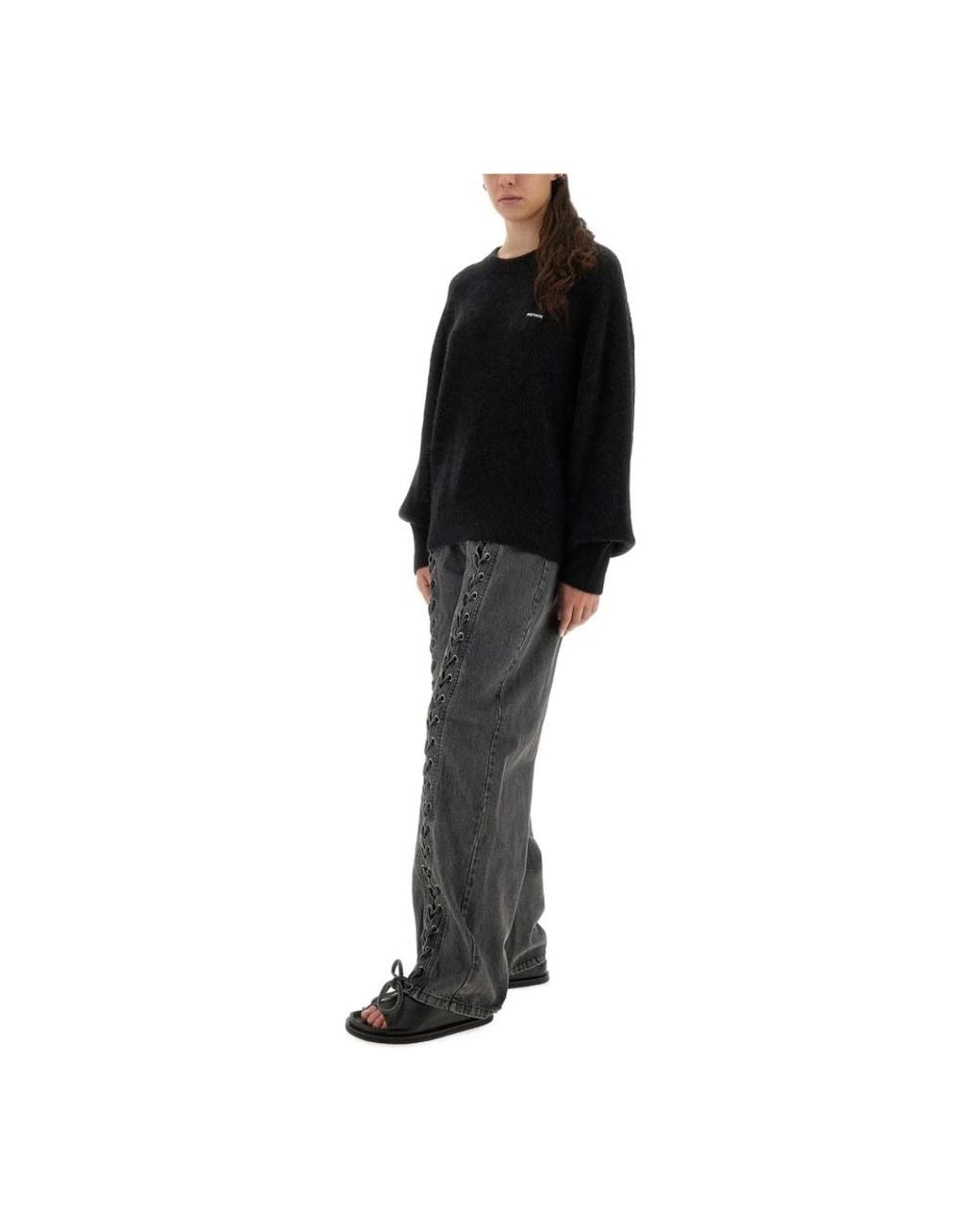 ROTATE BIRGER CHRISTENSEN Black Round-Neck Knitwear
