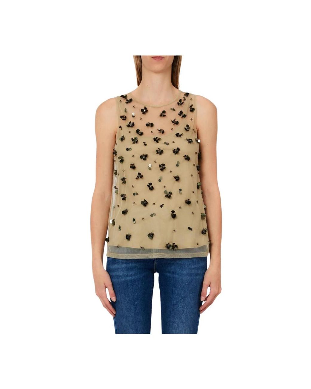 Liu Jo Natural Sleeveless Tops
