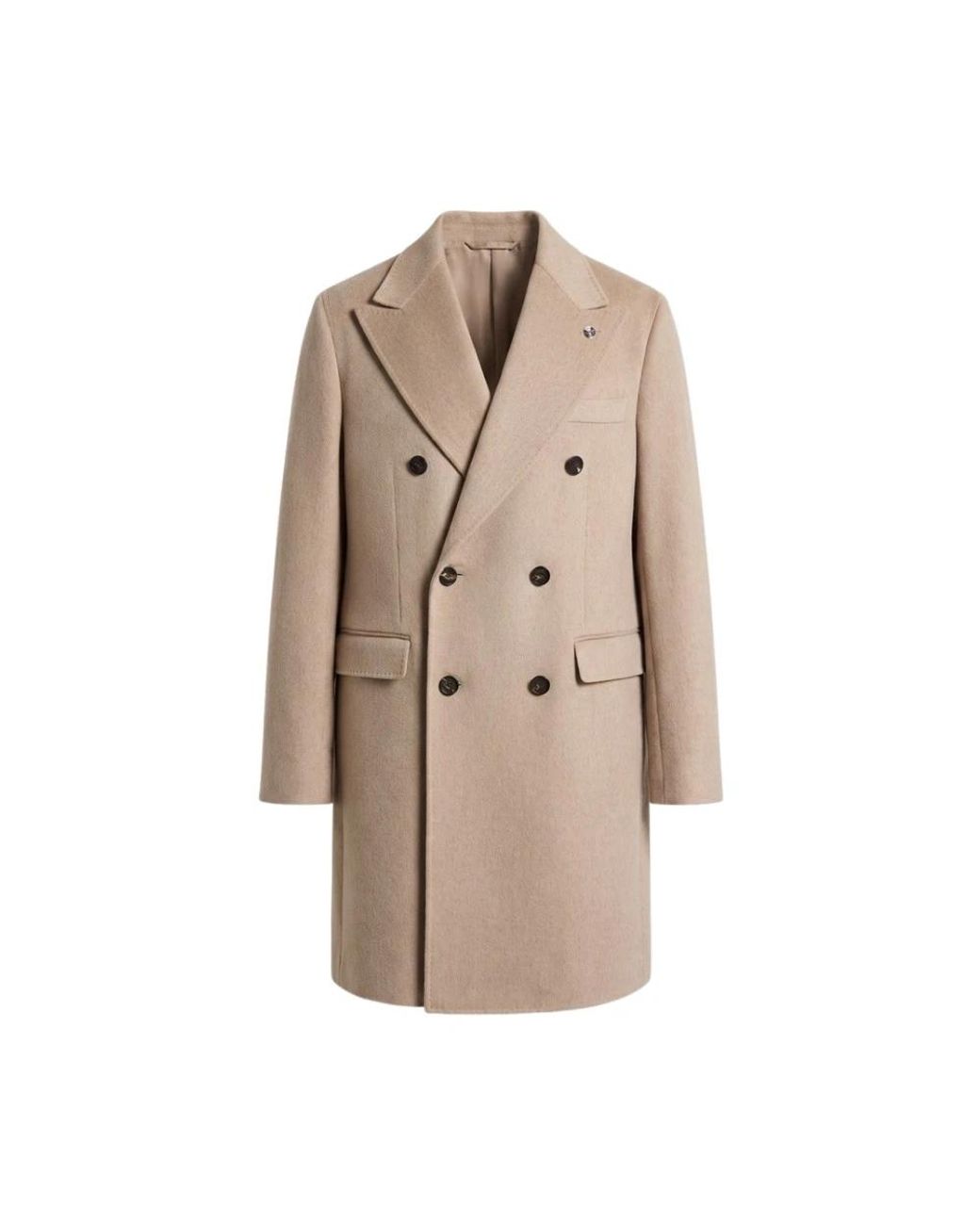 Peserico Natural Double-Breasted Coats for men