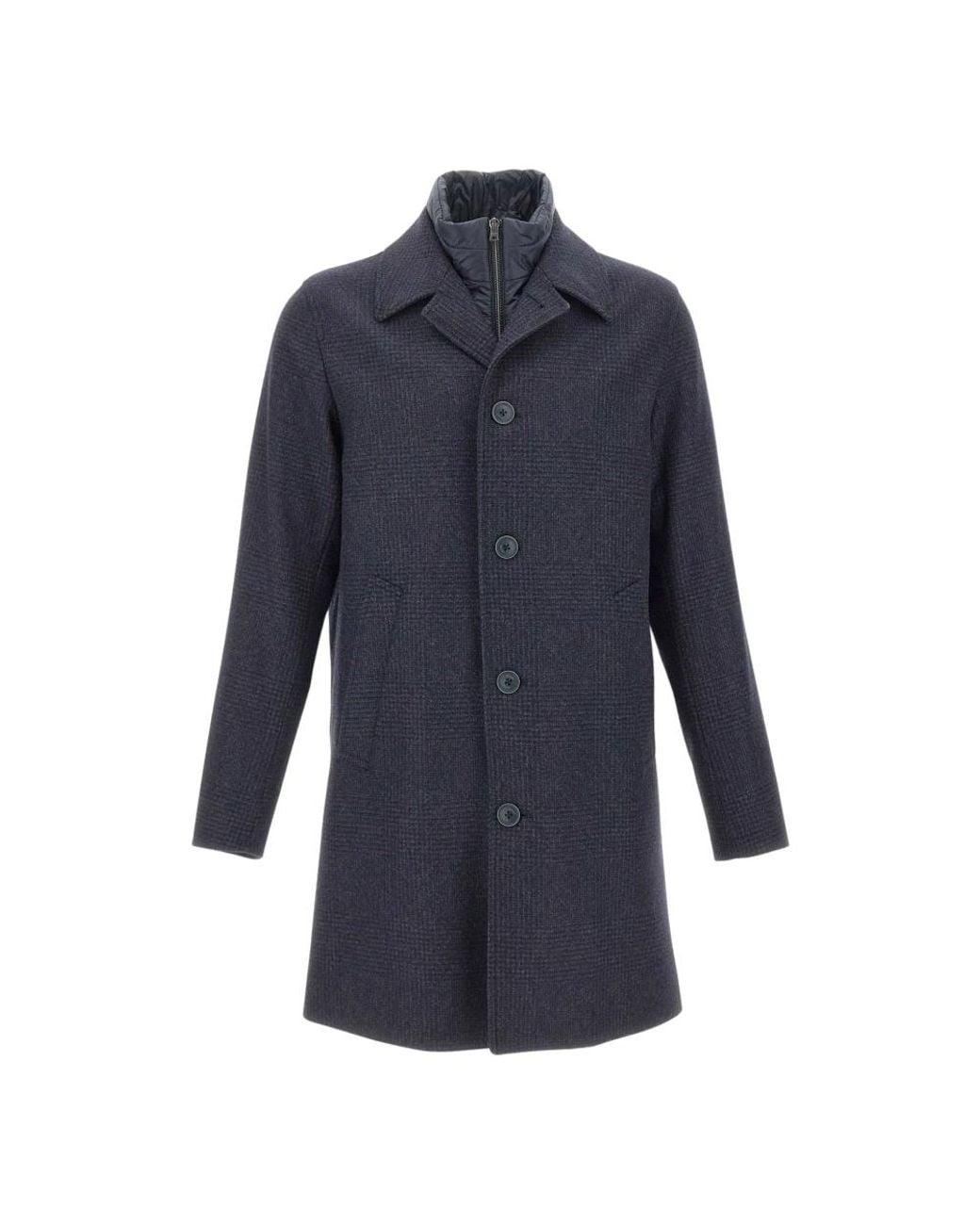 Herno Blue Single-Breasted Coats for men