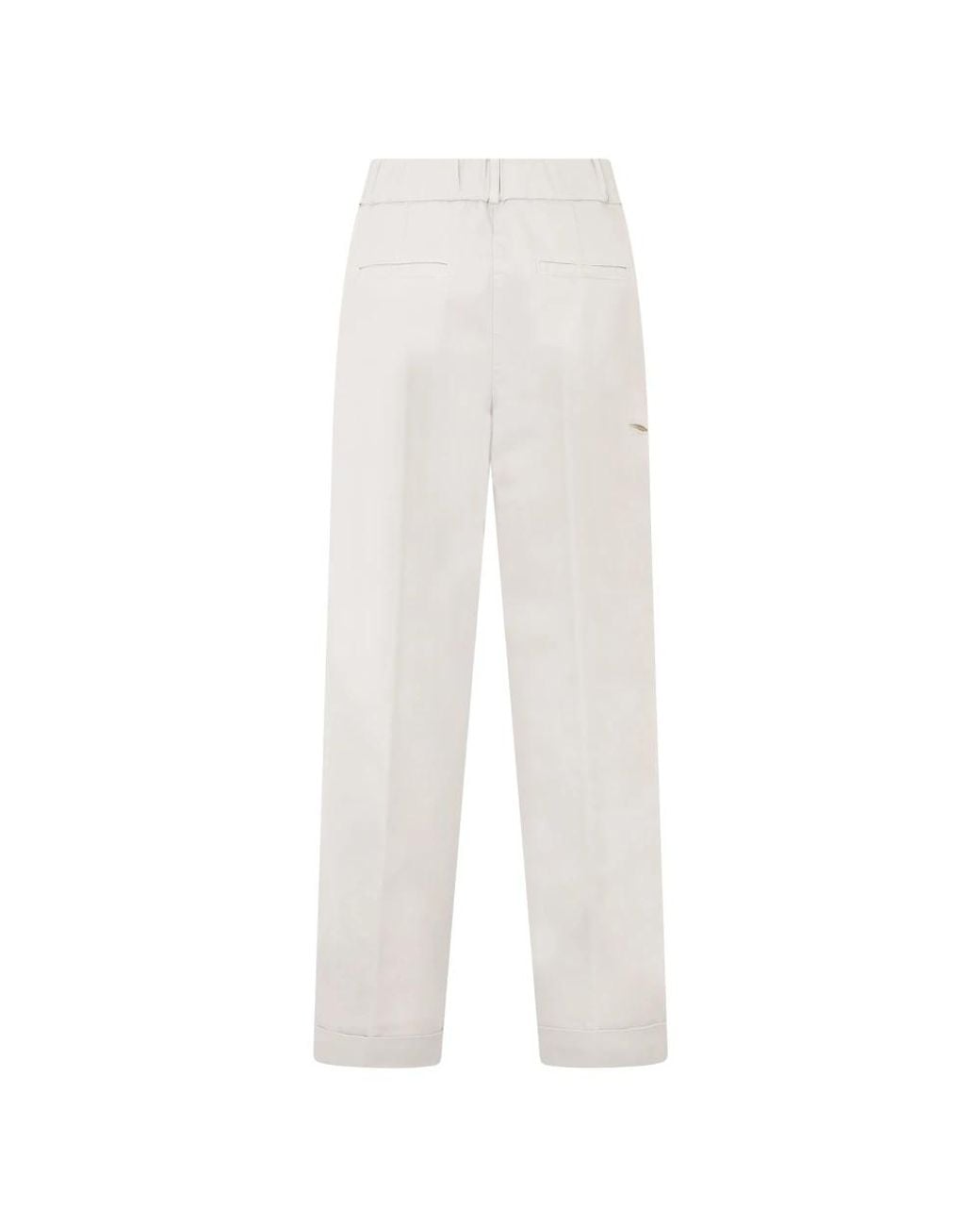 Peserico White Wide Trousers