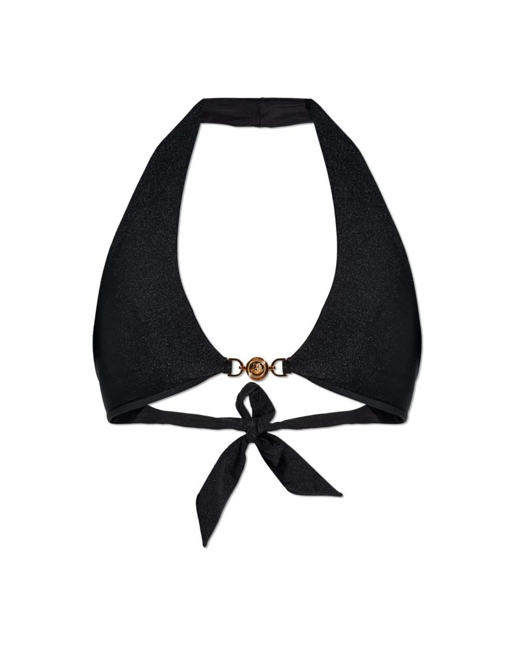Versace Badmode ,Zwart ,Polyester Bikini Top in het Black