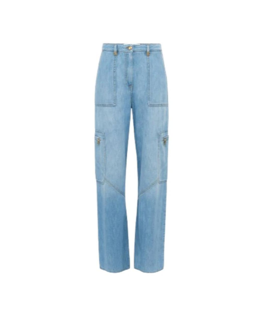 Elisabetta Franchi Blue Straight Fit Jeans