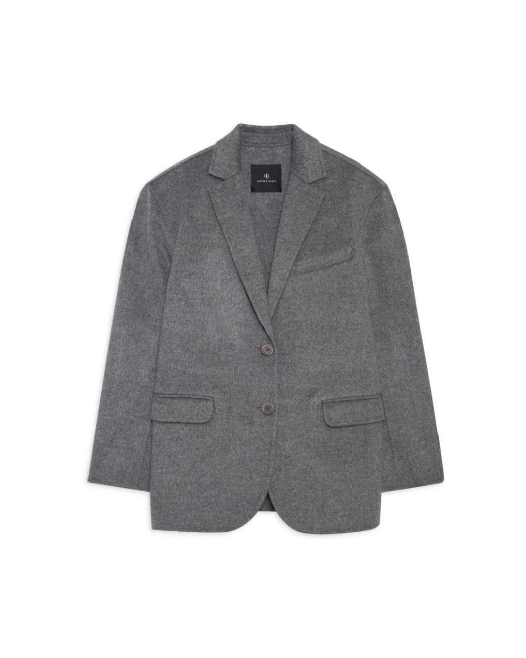 Anine Bing Jassen ,Grijs ,Wol Cashmere Blend Blazer in het Gray