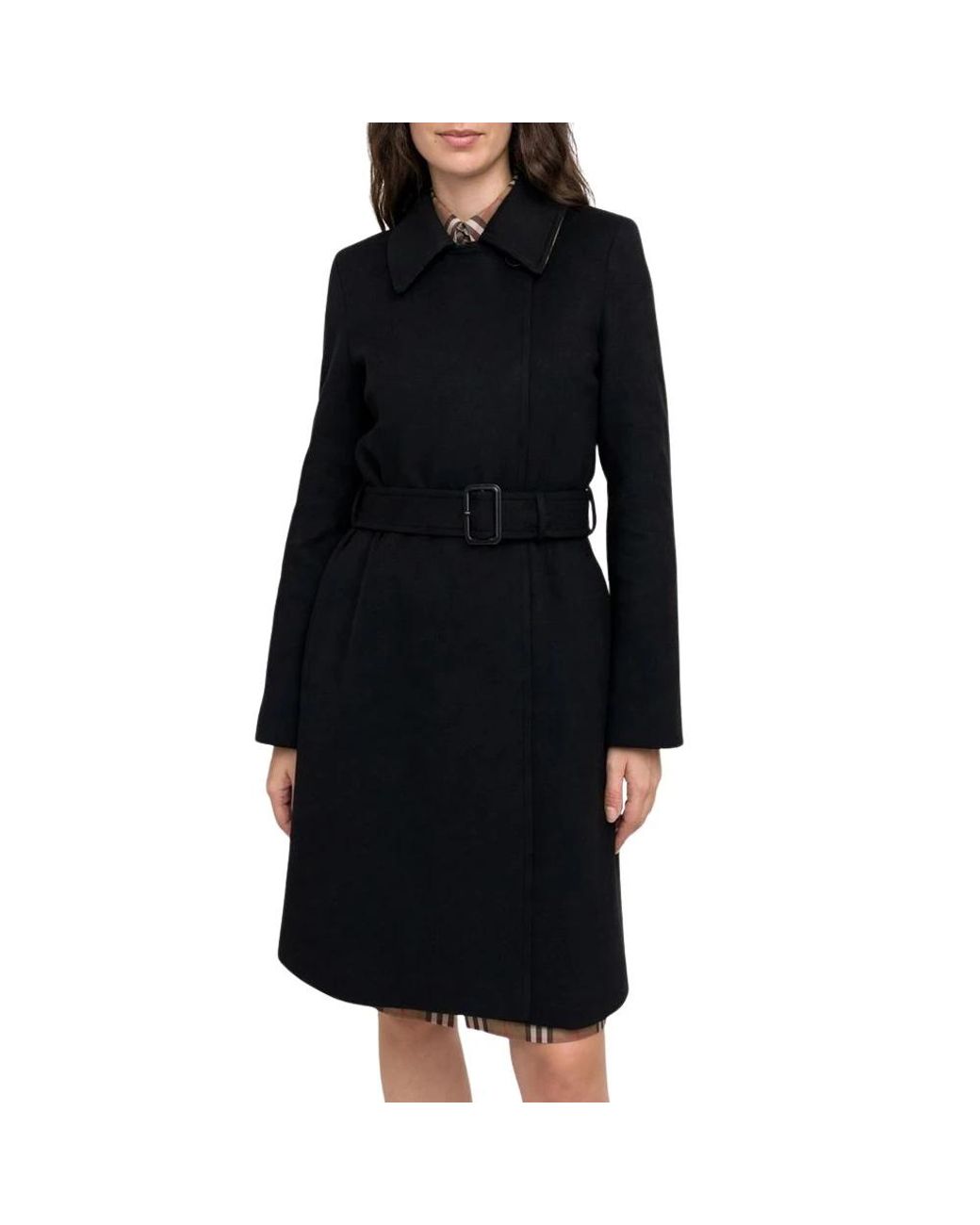 Burberry Black Belted Coats