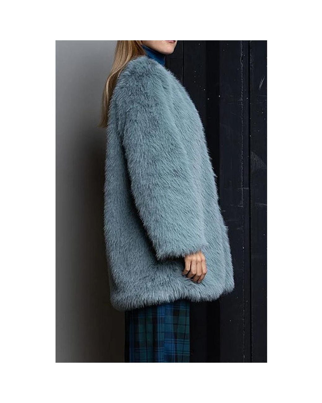 Kaos Blue Faux Fur & Shearling Jackets
