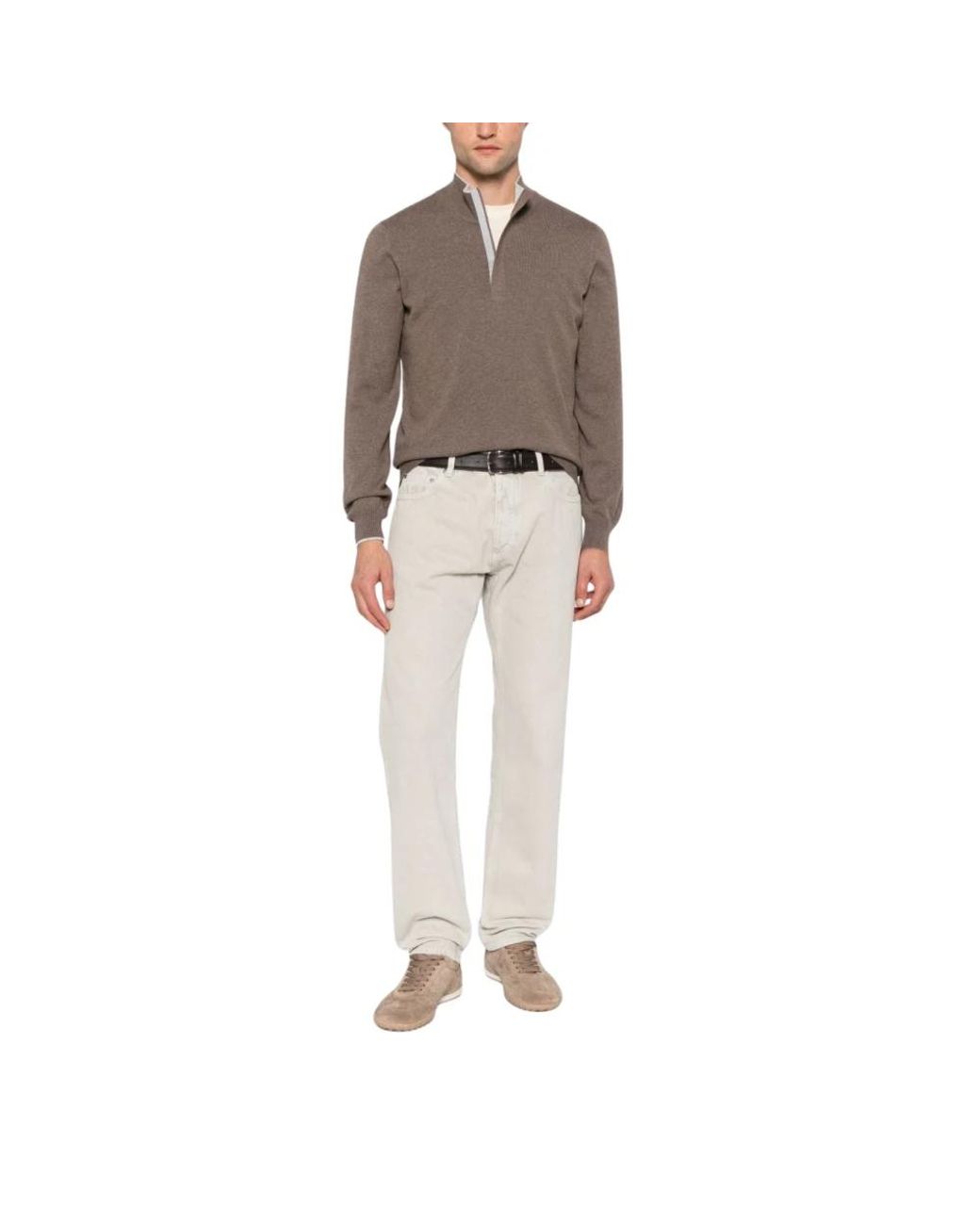 Vengera Natural Round-Neck Knitwear for men