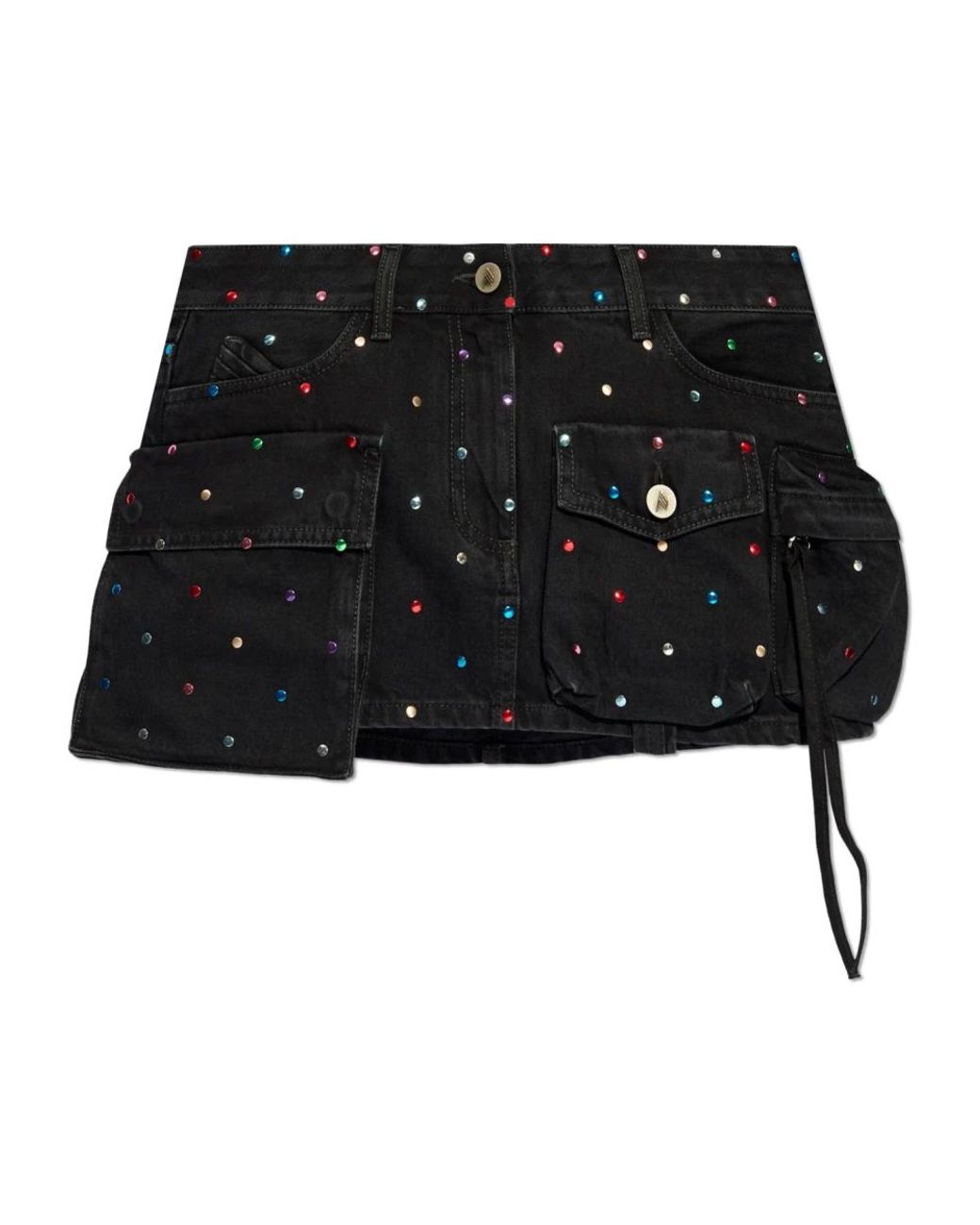 The Attico Black Denim Skirts