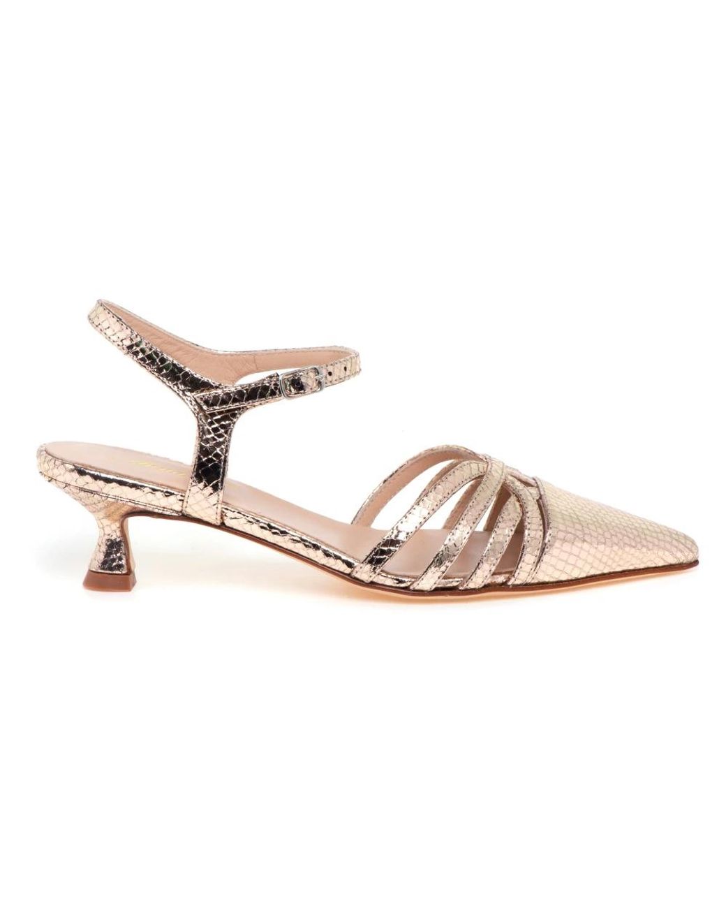 Anna F. Pink Geschlossener Slingback-Sandalen