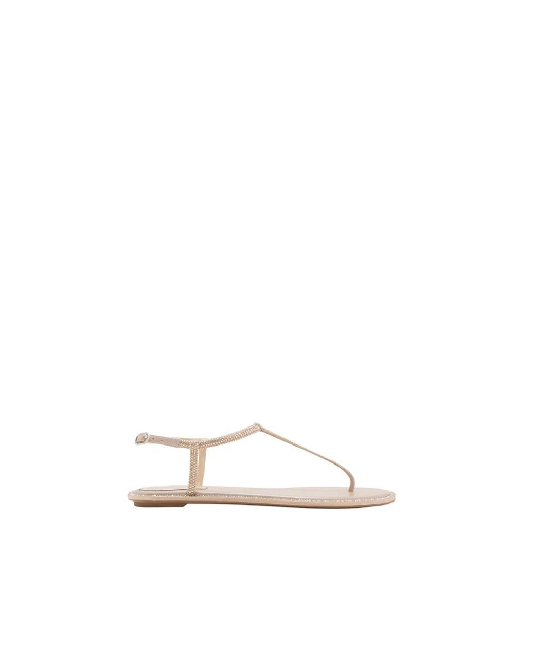 Rene Caovilla Natural Flat Sandals