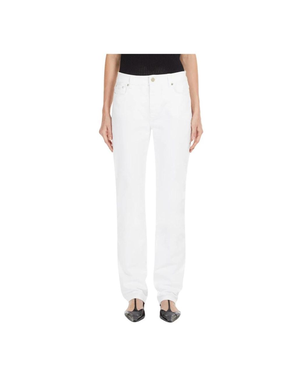Straight Jeans Max Mara de color White