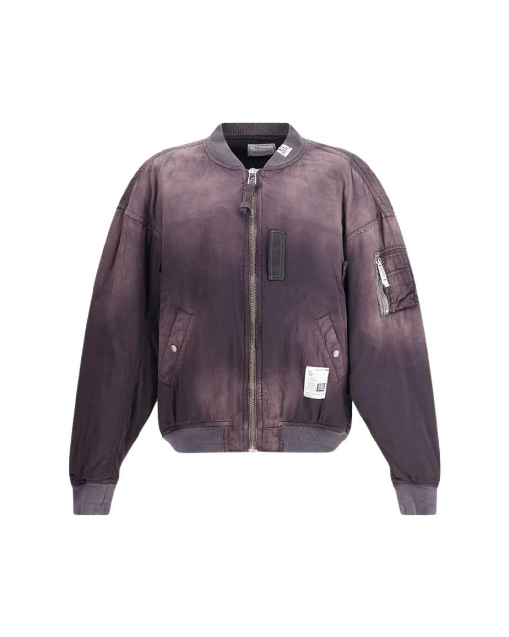 Maison Mihara Yasuhiro Aged Flight Jacket in het Purple voor heren