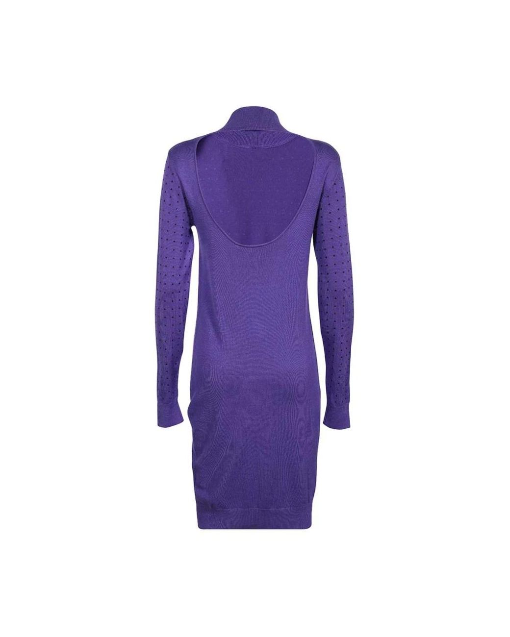 Karl Lagerfeld Purple Knitted Dresses