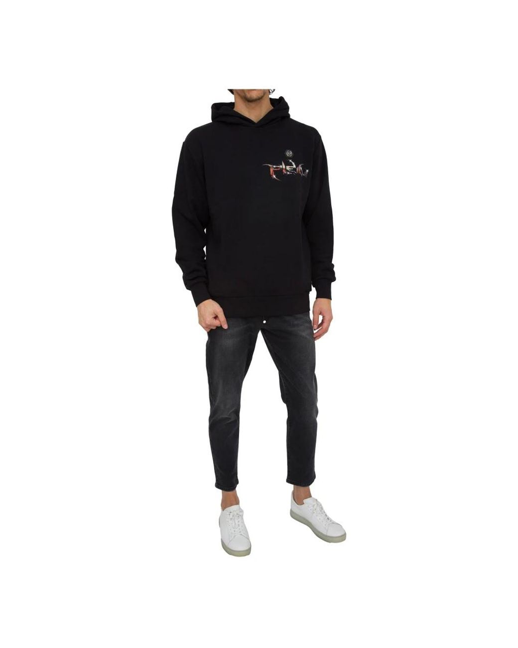 Philipp Plein Black Hoodies for men