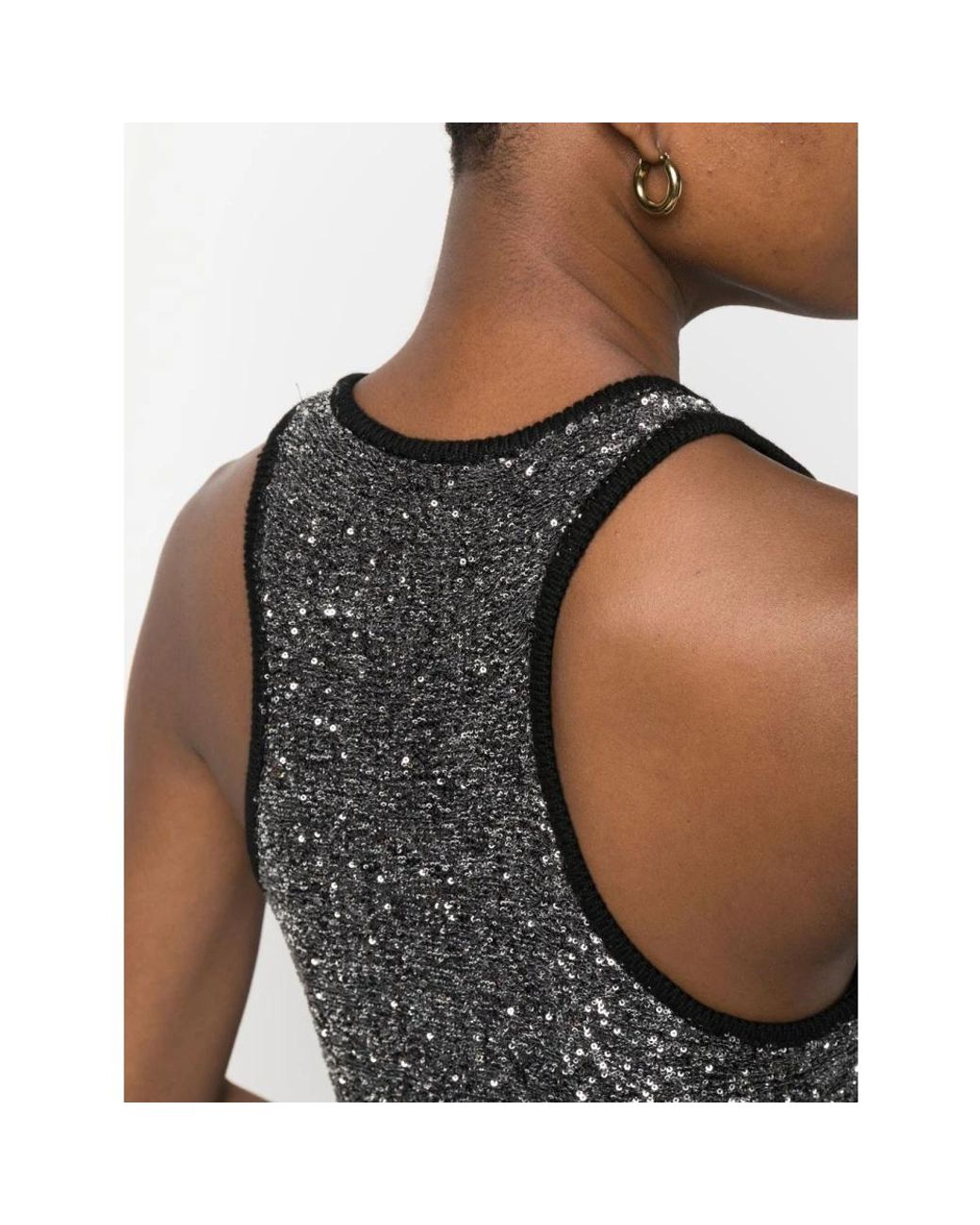 Fabiana Filippi Black Sleeveless Tops