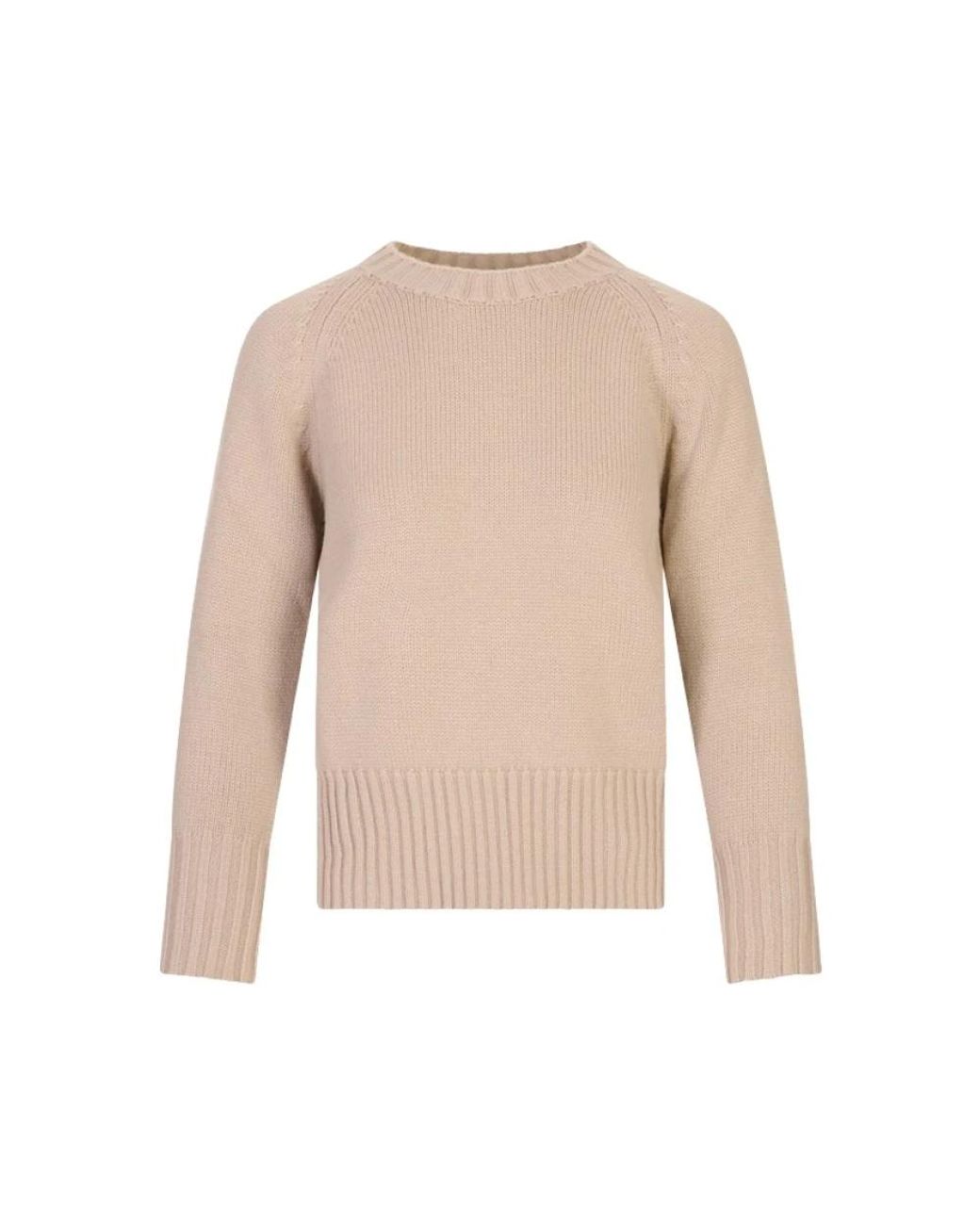 Round-Neck Knitwear Fedeli de color Natural