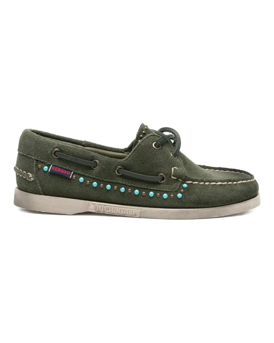 Sebago Green Boat Shoes
