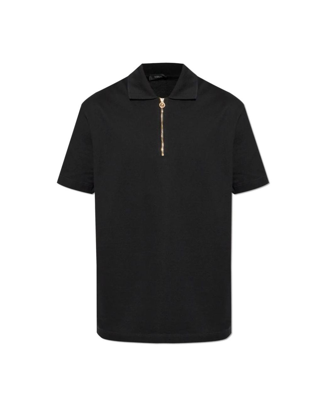 Versace Tops ,Zwart ,Katoen Katoenen Polo in het Black voor heren