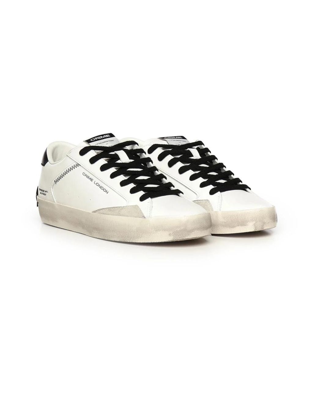 Crime London White Sneakers for men