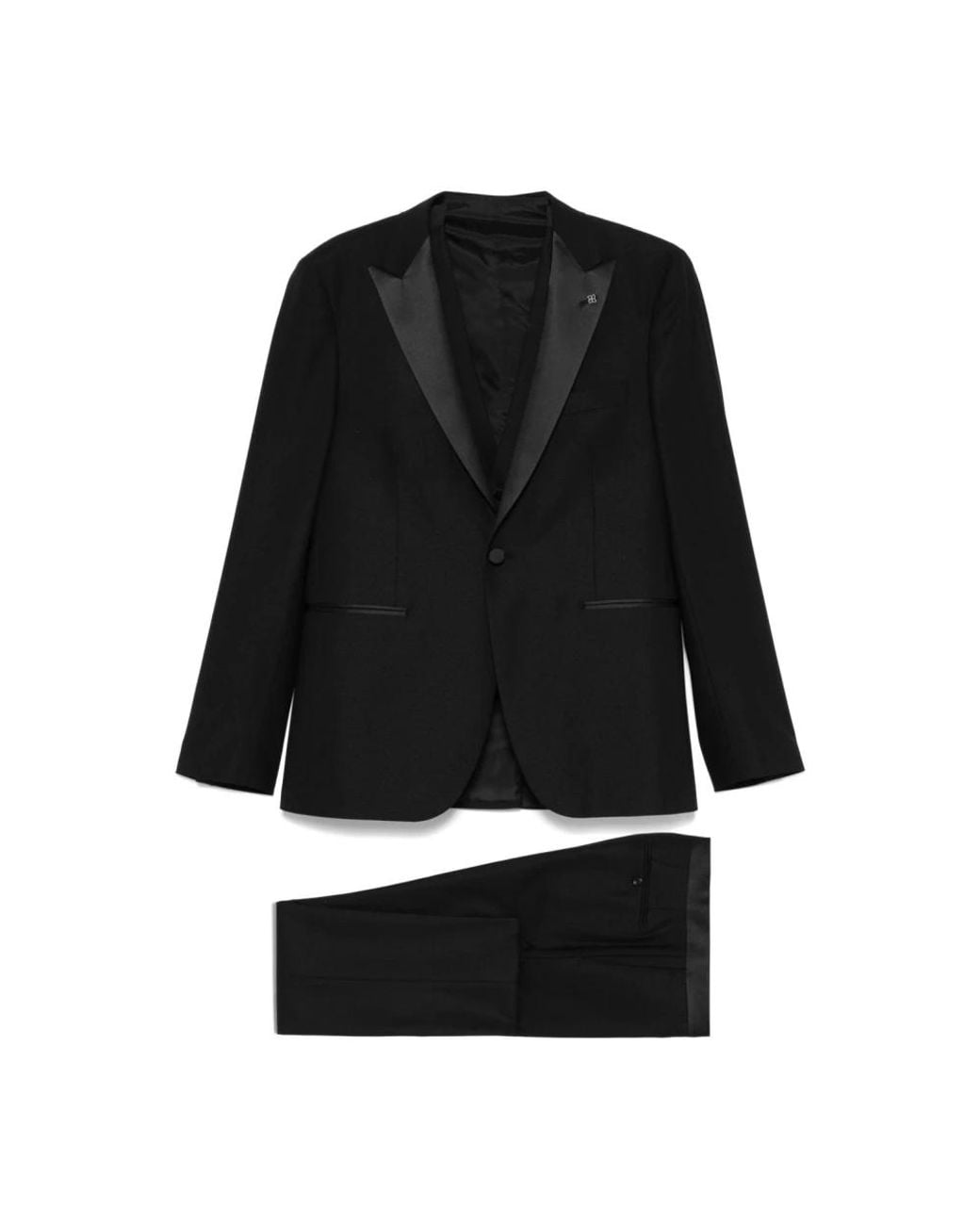 Tagliatore Black Single Breasted Suits for men