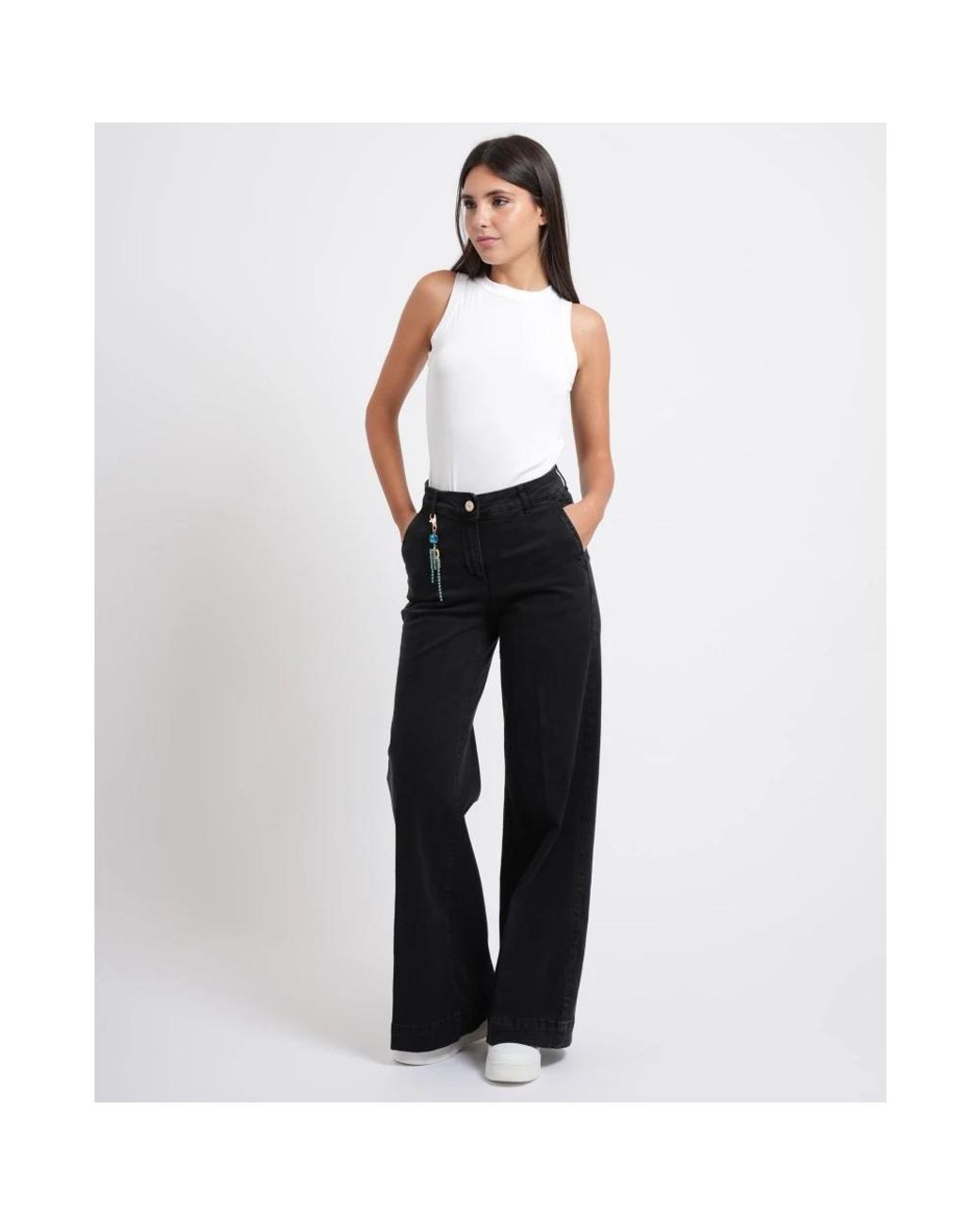 Fracomina Black Wide Jeans
