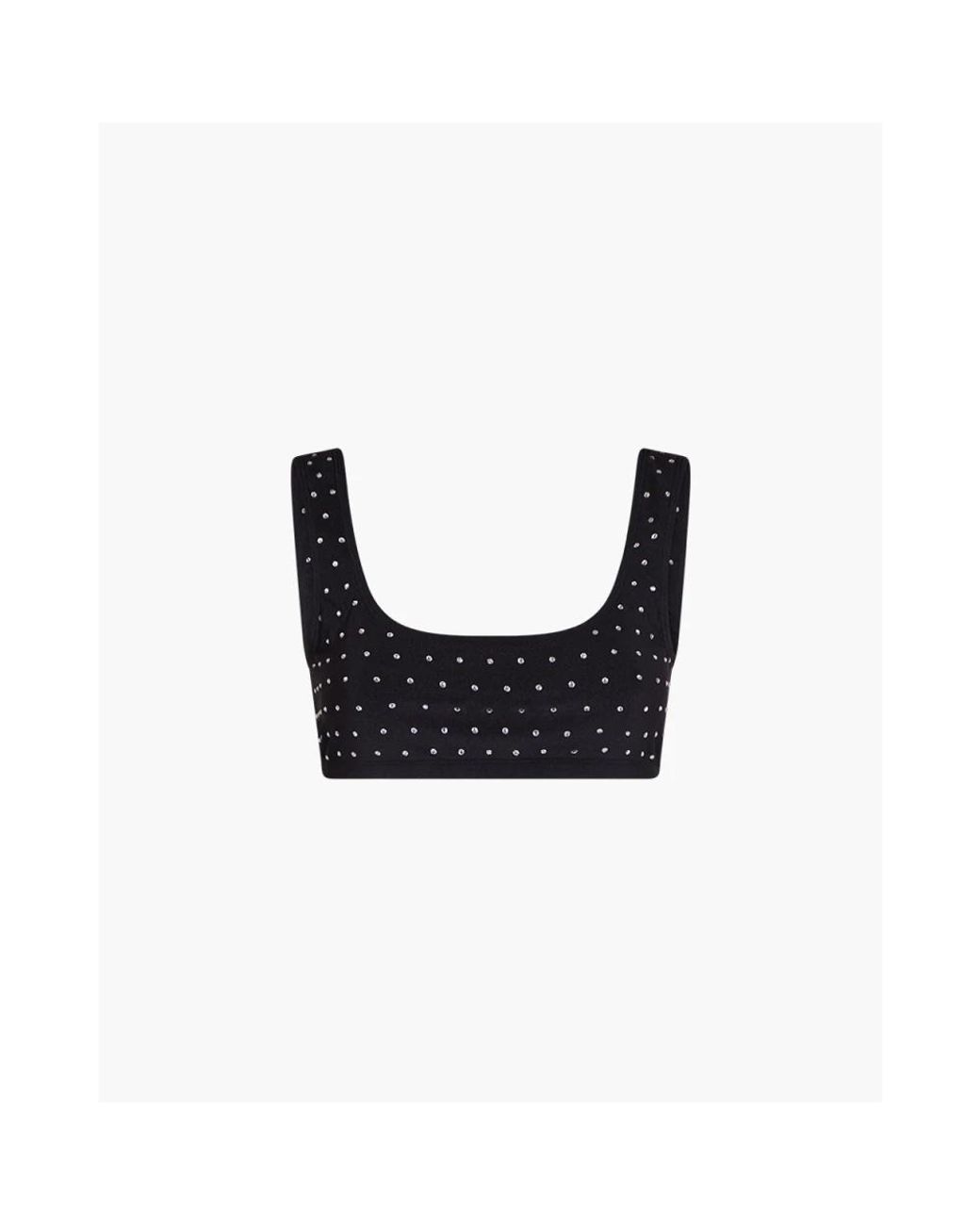 ANDAMANE Black Sleeveless Tops