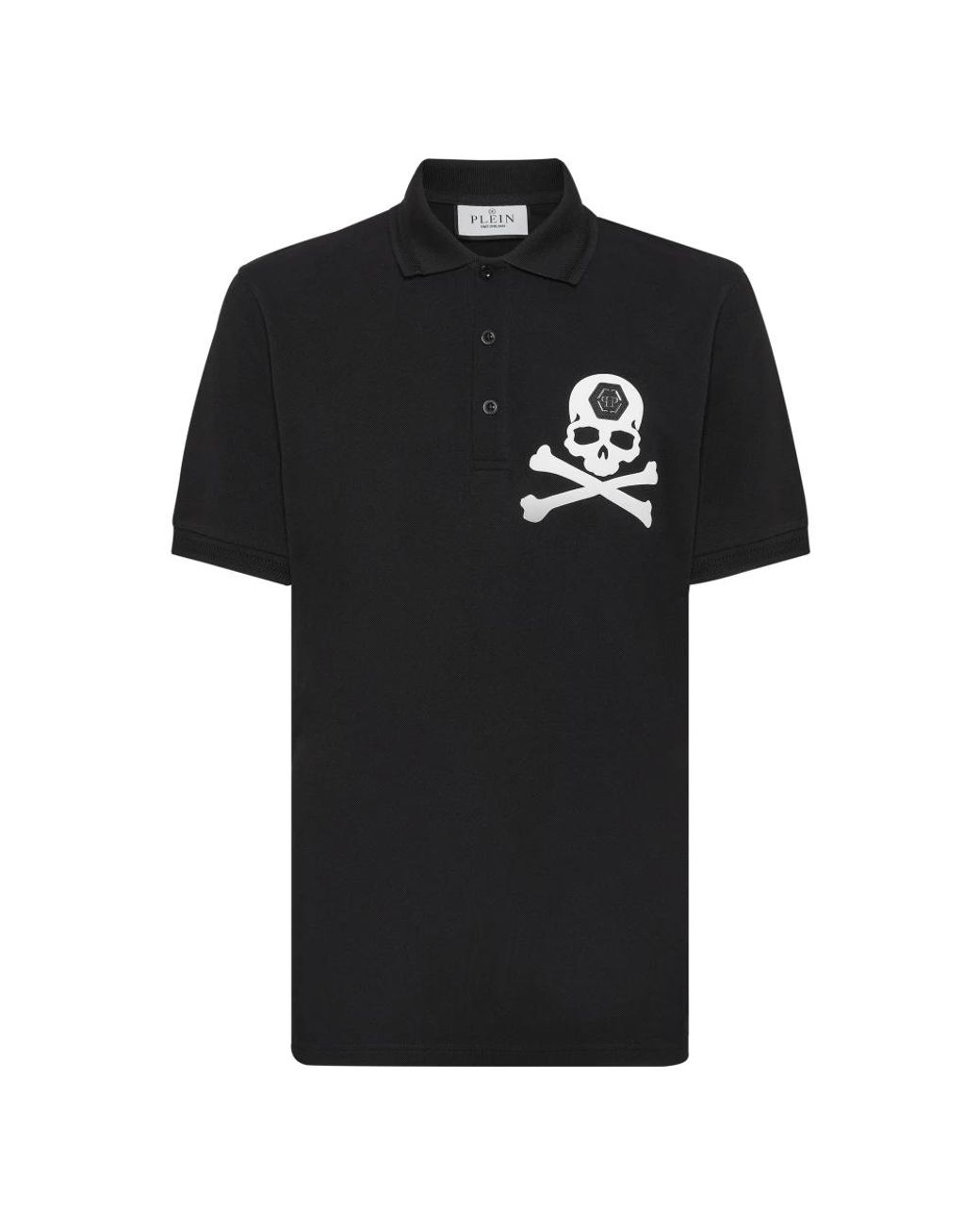 Philipp Plein Black Polo Shirts for men