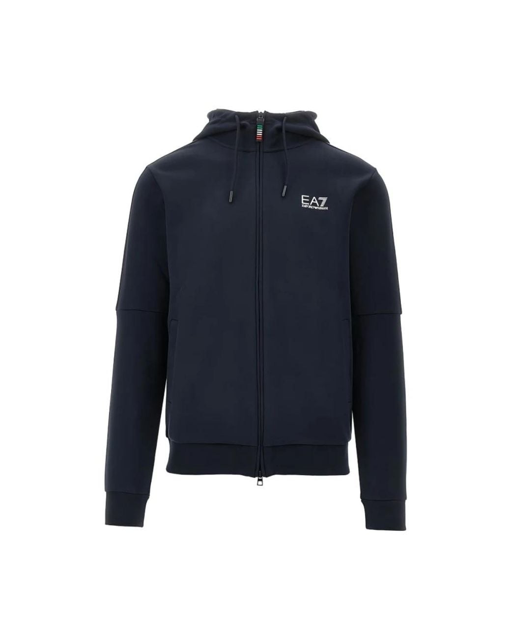 EA7 Italia Zip Hoodie in het Blue voor heren