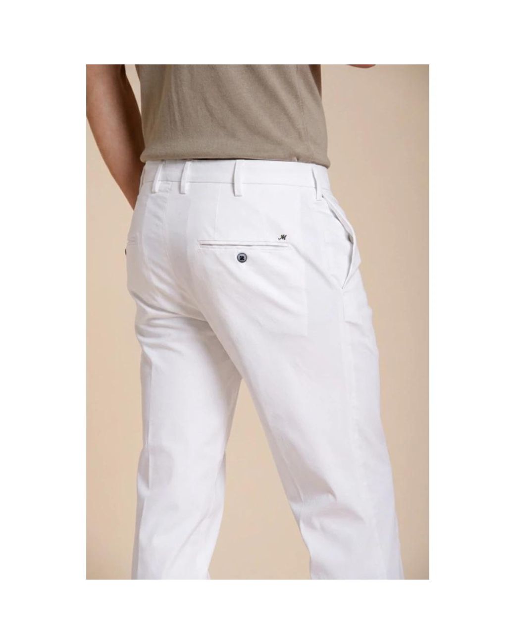 Mason's White Chinos for men