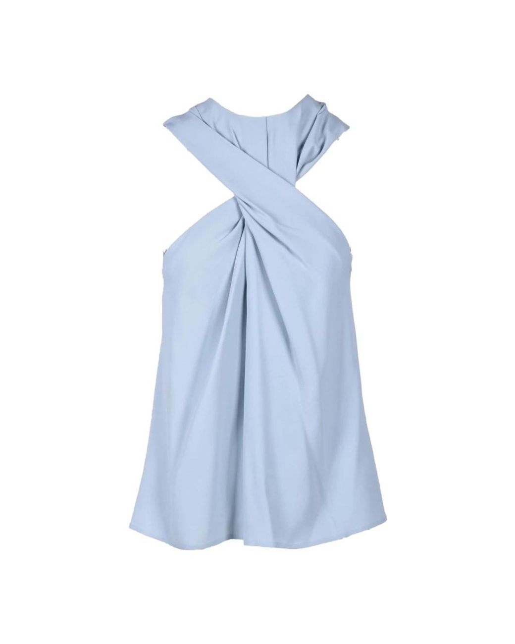 Erika Cavallini Semi Couture Blue Sleeveless Tops
