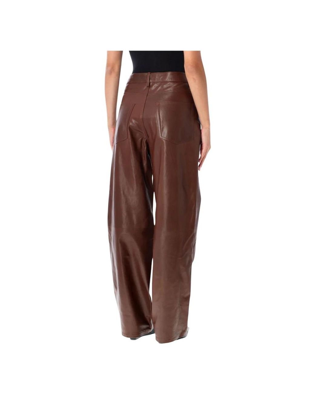 Rohe Brown Leather Trousers