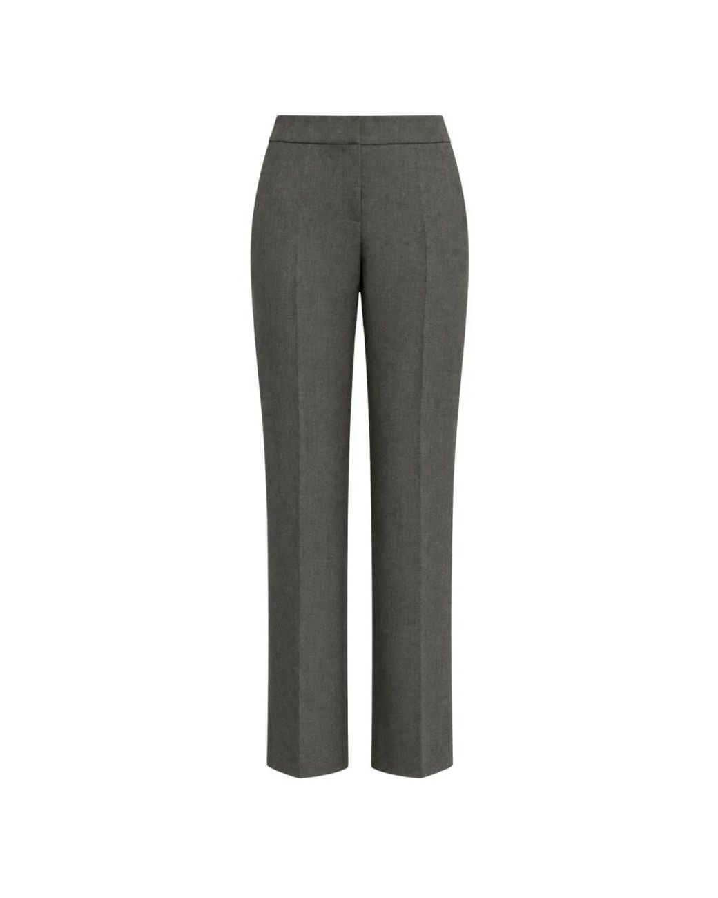 Liviana Conti Gray Straight Trousers