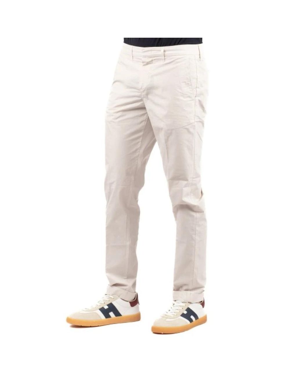 Fay Natural Slim-Fit Trousers for men