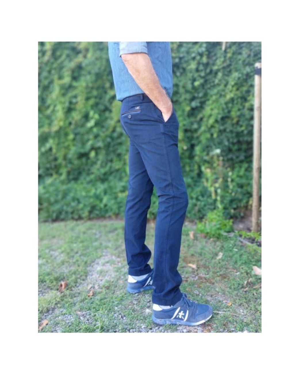 Mason's Blue Slim-Fit Trousers for men