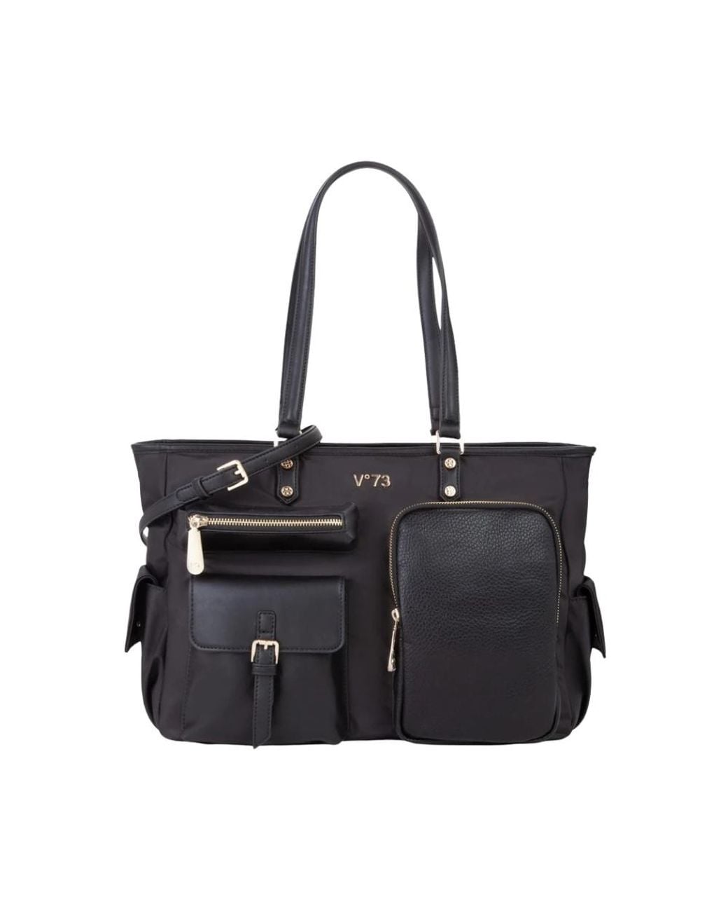V73 Black Shopping Bags