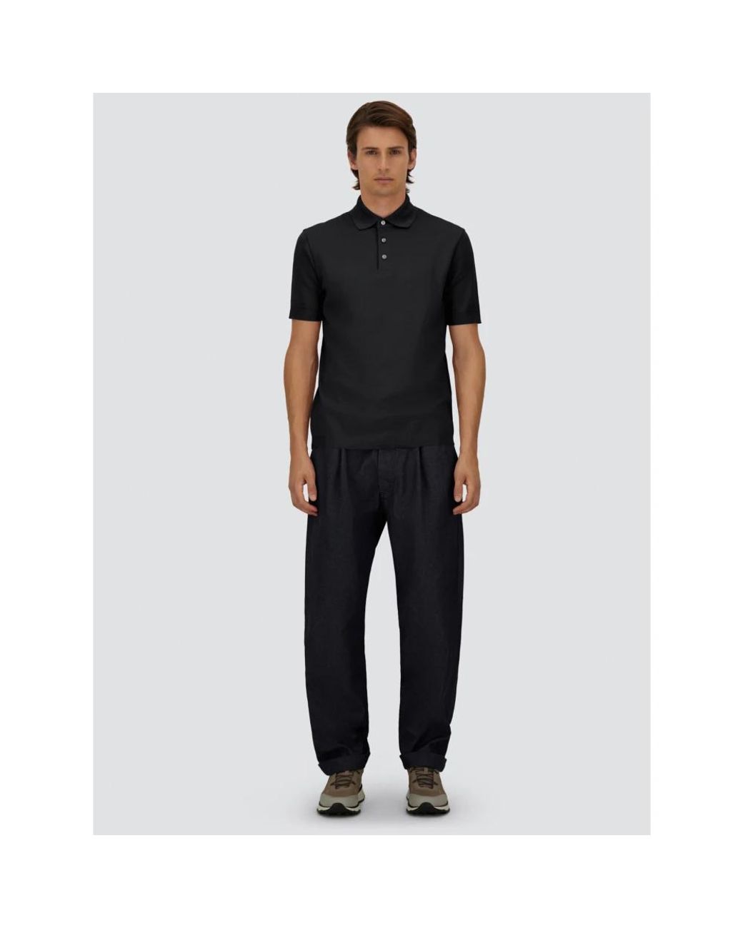 Herno Black Polo Shirts for men