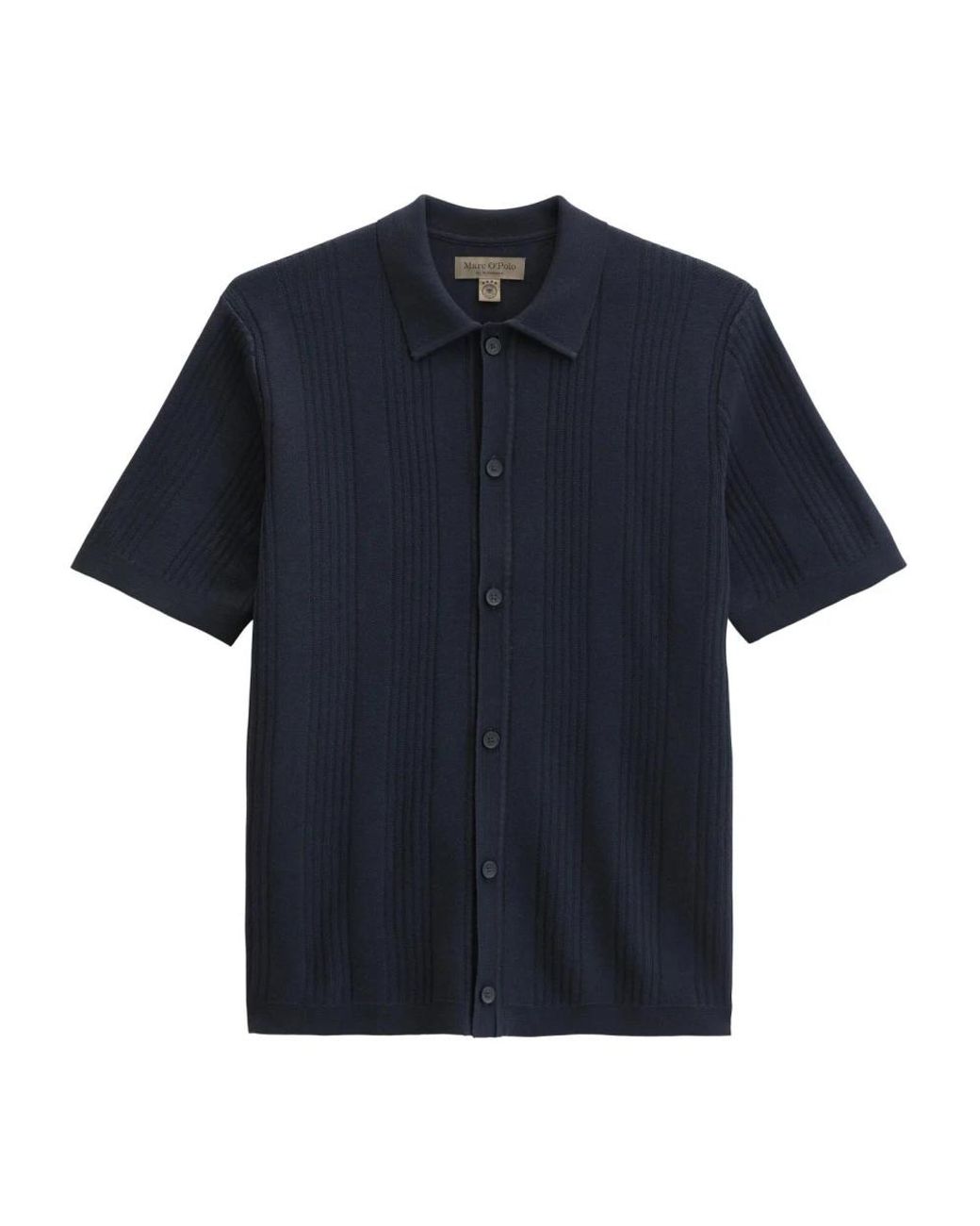 Marc O' Polo Knit Hemden Shortsleeve in het Blue voor heren