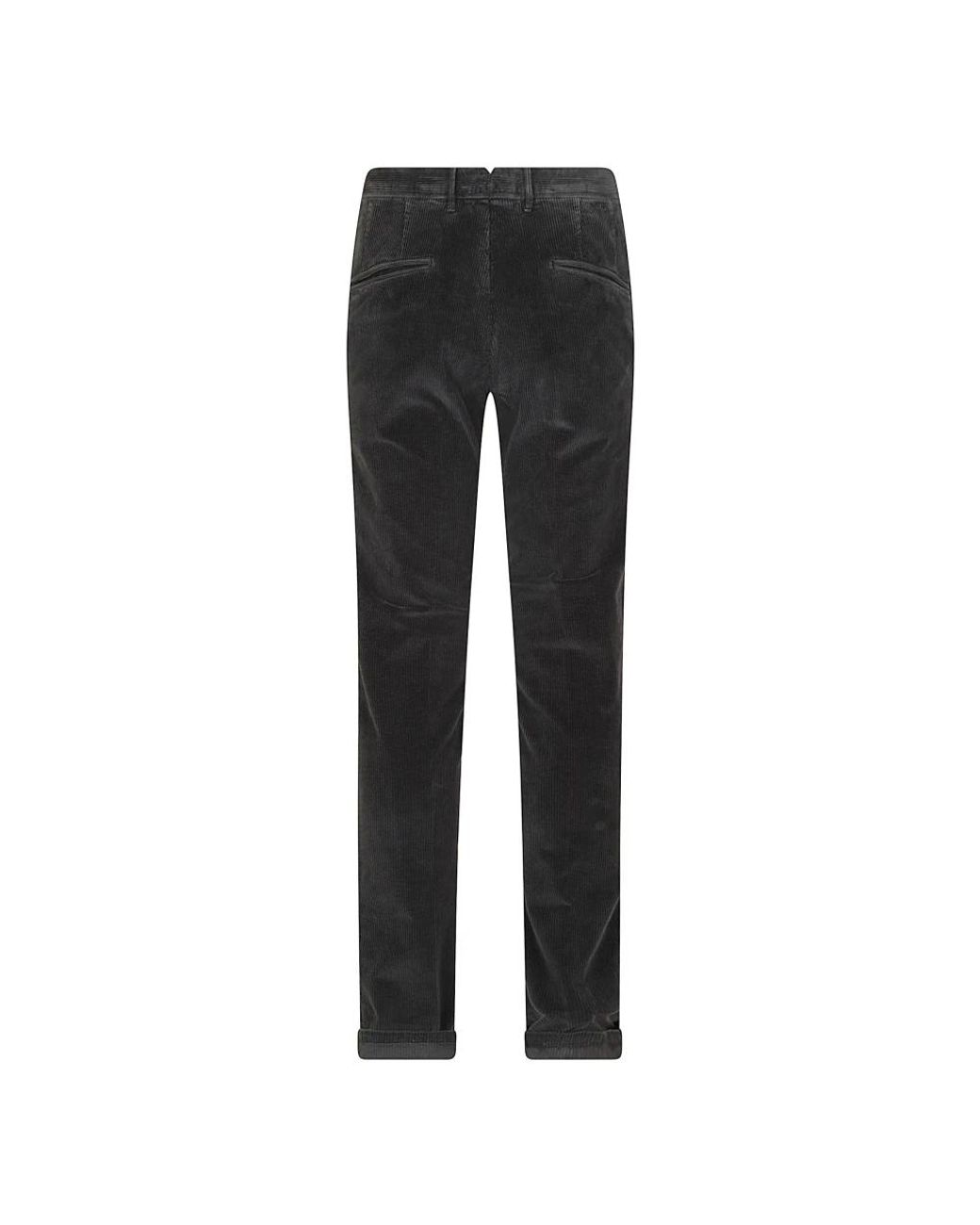 Incotex Black Straight Trousers for men