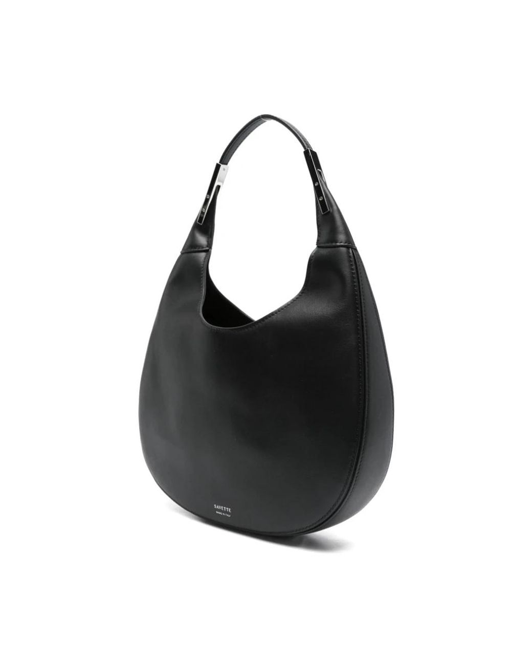SAVETTE Black Gebogene Top-Griff Tasche