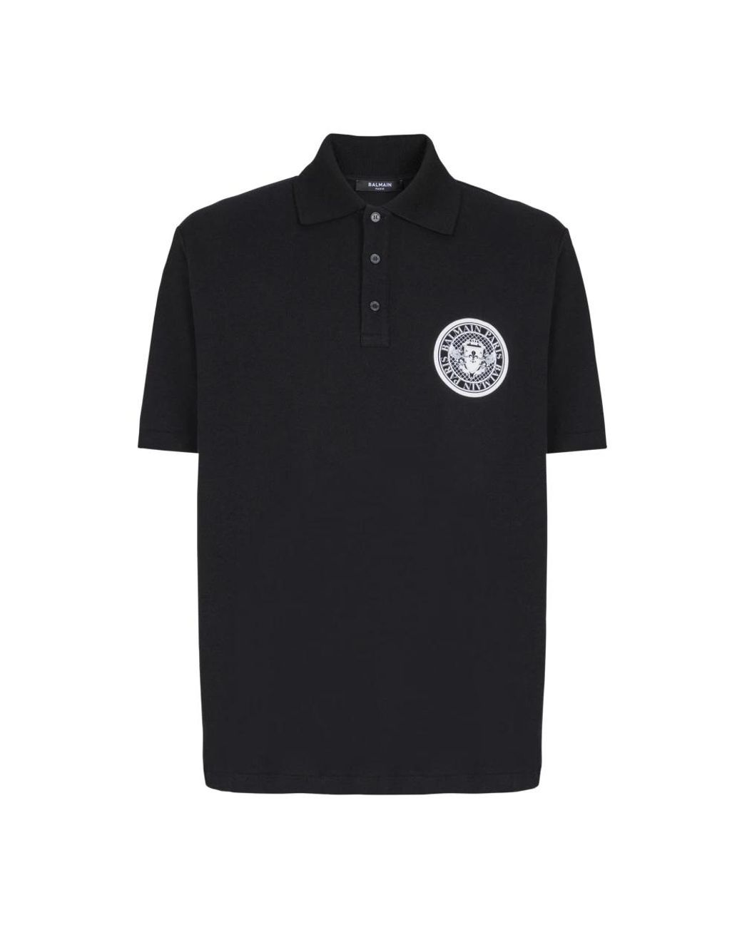 Balmain Black Polo Shirts for men