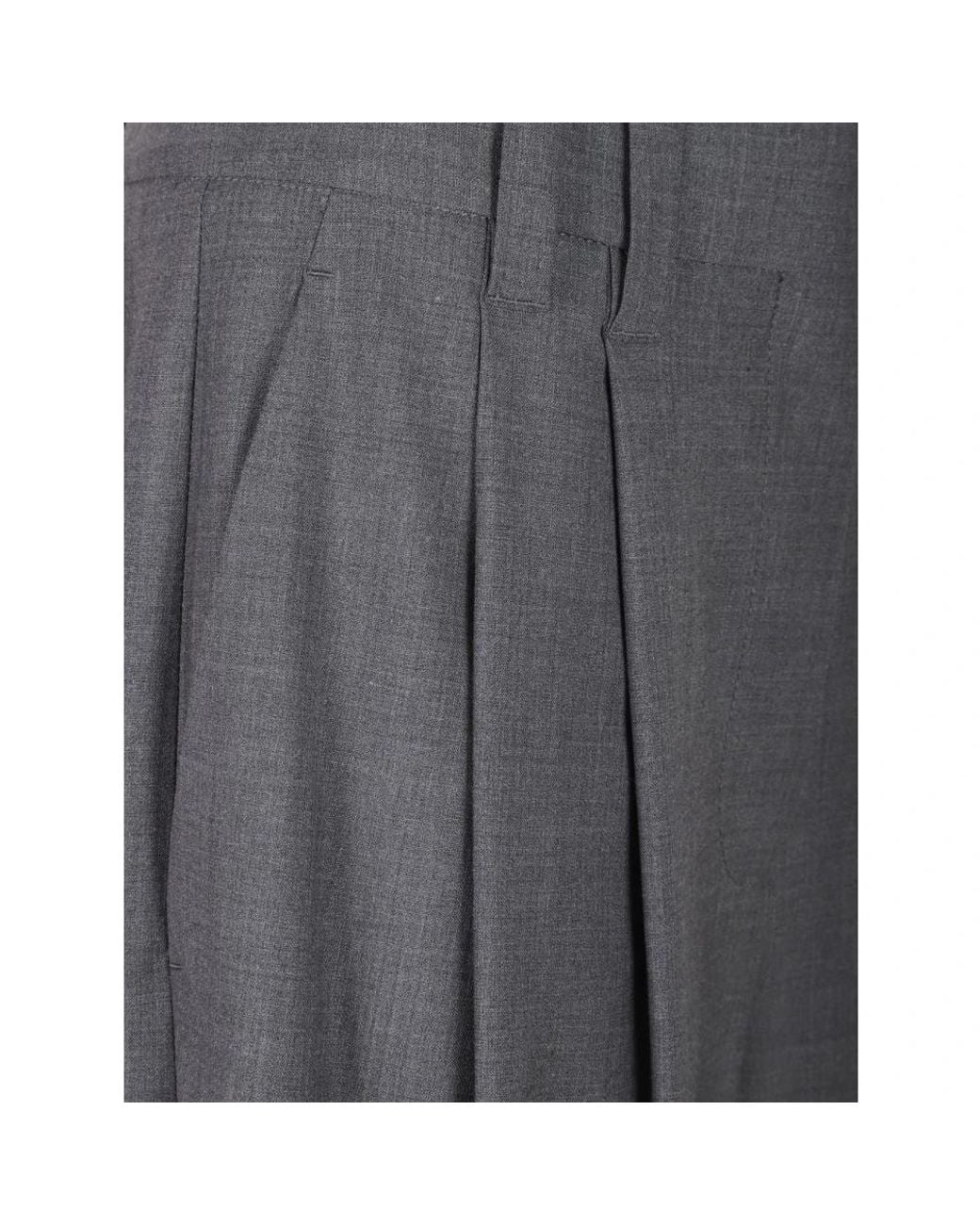 Brunello Cucinelli Gray Straight Trousers