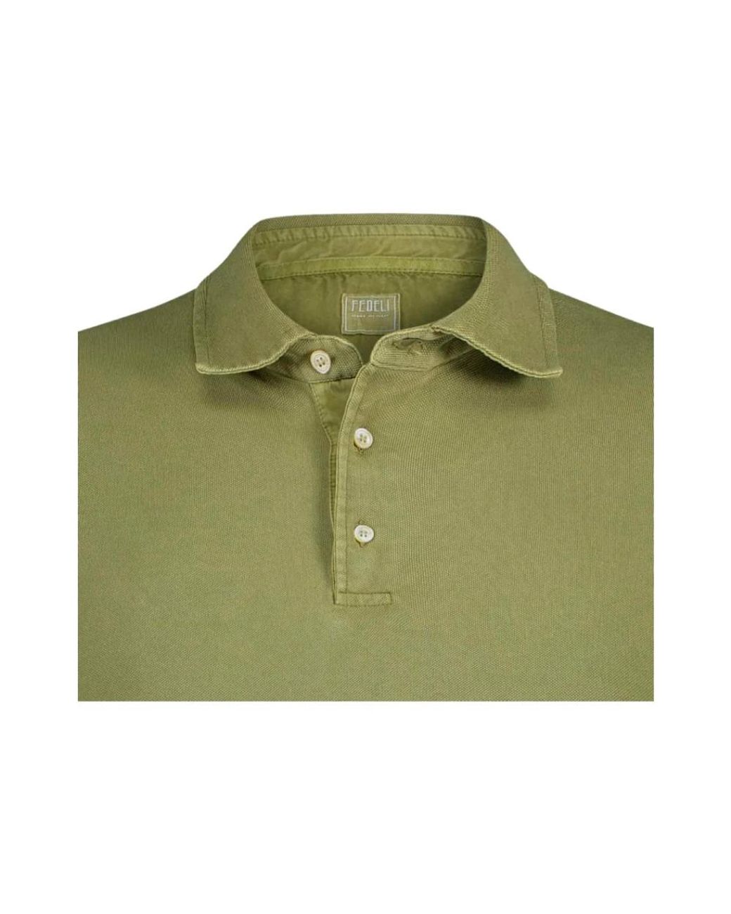 Fedeli Green Polo Shirts for men