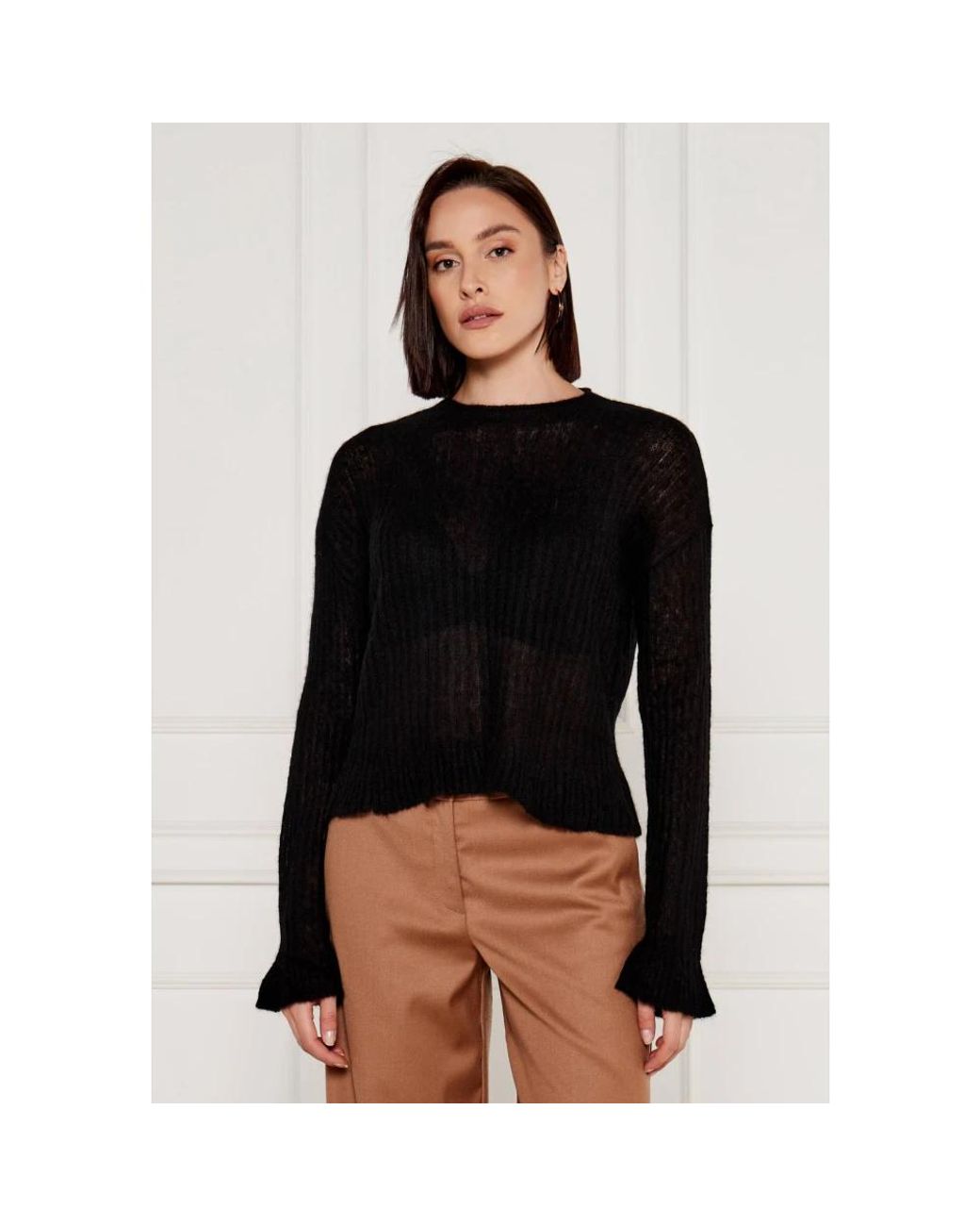 Pinko Black Round-Neck Knitwear