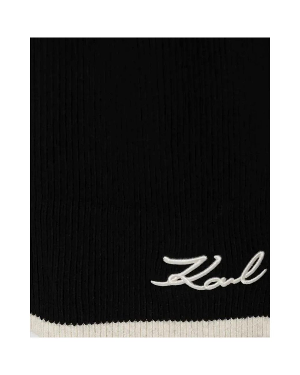 Karl Lagerfeld Black Winter Scarves