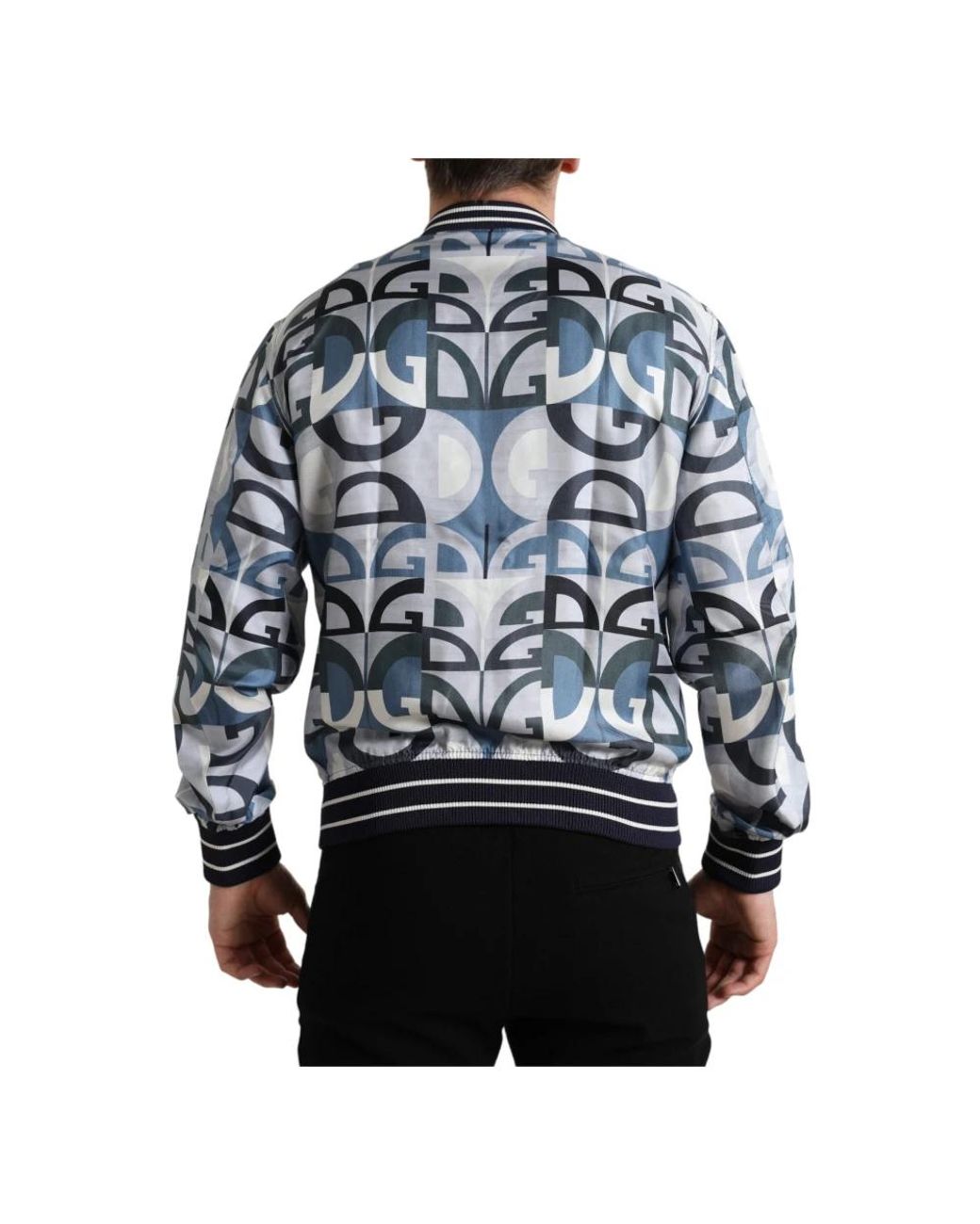 Dolce & Gabbana Blue Bomber Jackets for men