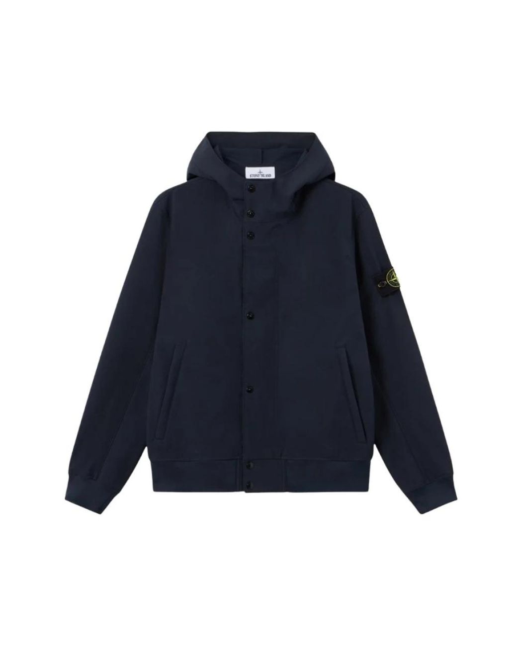 Stone Island Jassen ,Blauw ,Polyester Light Soft Shell-R Jacket in het Blue voor heren