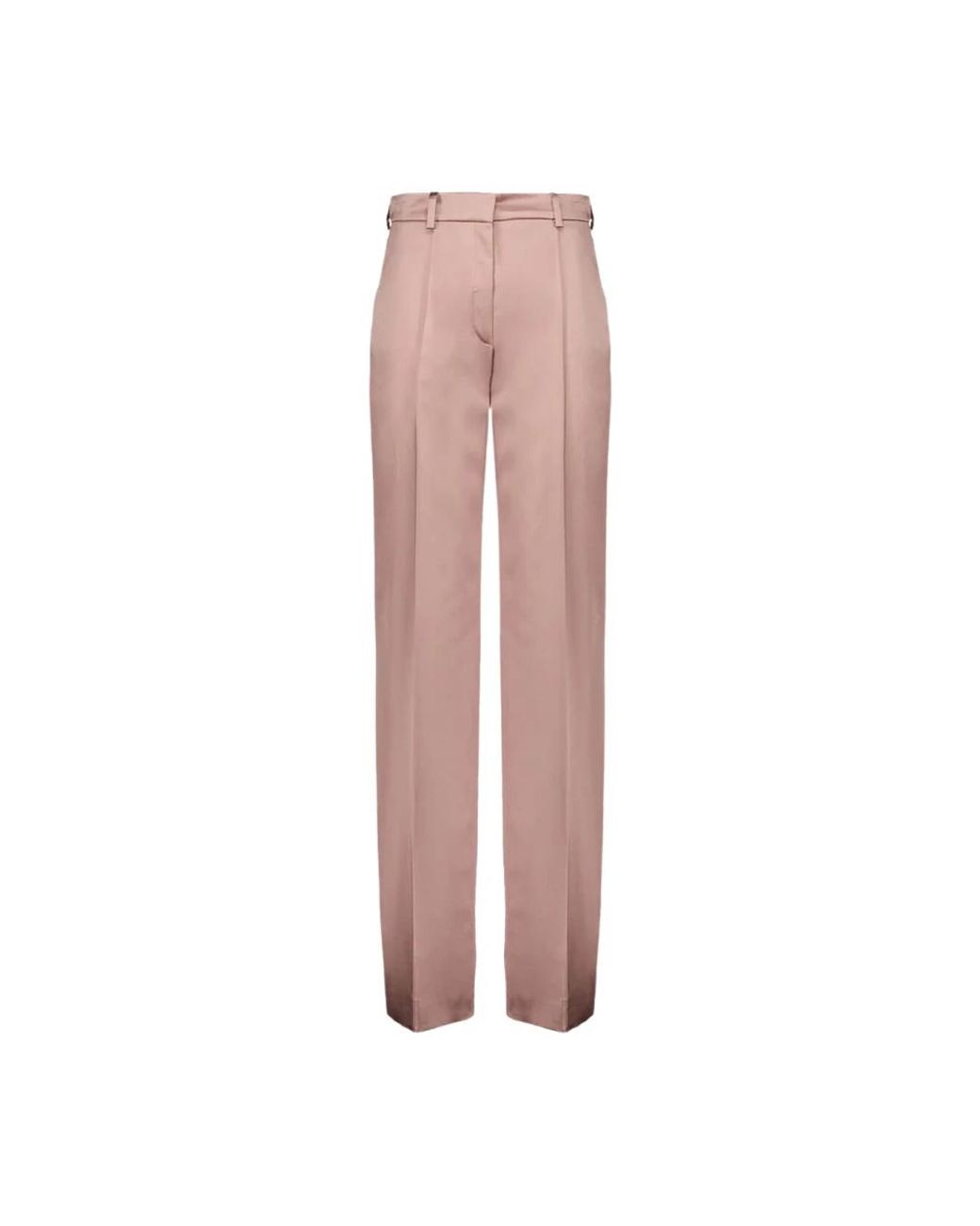 Balmain Broeken ,Roze ,Satijn Roze Satijnen Straight-Leg Broek in het Pink