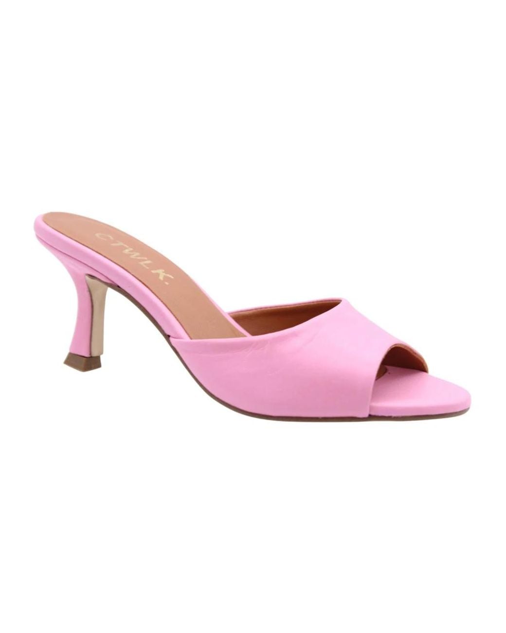 CTWLK Pink Heeled Mules